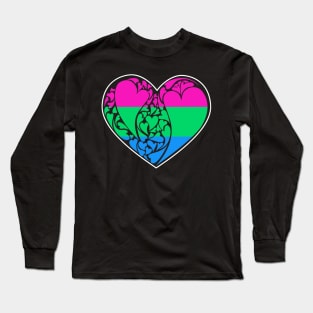 Polysexual Flag LGBT+ Heart Long Sleeve T-Shirt